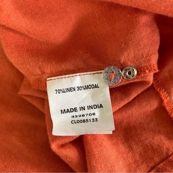 Wayward Francies eShakti Women’s Dress XL Orange Long Sleeve Flowy Boho - Picture 6 of 6